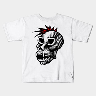 Skull Monkey Design Kids T-Shirt